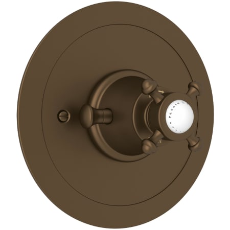 Perrin and Rowe Georgian Era Thermostatic Valve Trim Only with Single Cross Handle - Less Rough In English Bronze