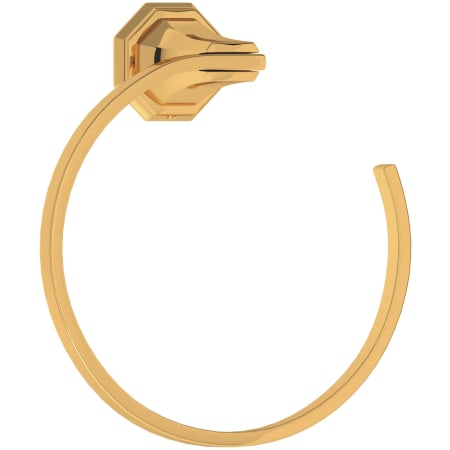 Perrin and Rowe Deco 7" Wall Mounted Towel Ring English Gold