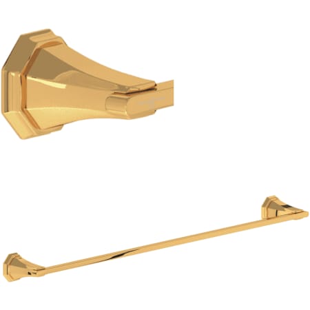 Perrin and Rowe Deco 30" Towel Bar English Gold