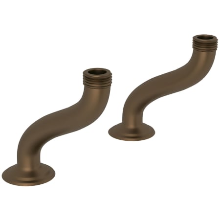Perrin and Rowe Brass Extended Deck Pillar Unions English Bronze