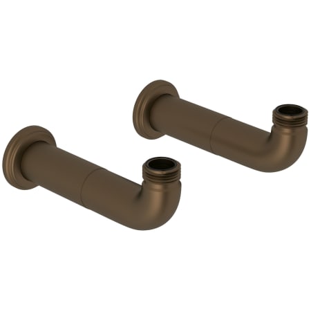Perrin and Rowe Brass Extended Wall Unions English Bronze