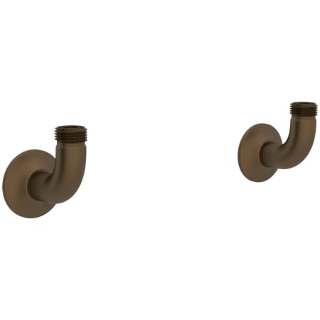 Perrin and Rowe Georgian Era Bridge Kitchen Faucet Wall Unions English Bronze