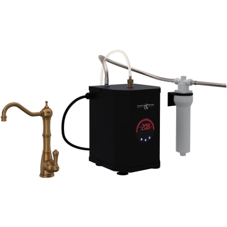 Perrin and Rowe Edwardian 0.5 GPM Hot Water Dispenser with Hot Water Filter Tank English Bronze