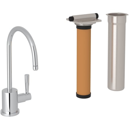 Perrin and Rowe Holborn 0.5 GPM Cold Water Dispenser with Filter Polished Chrome