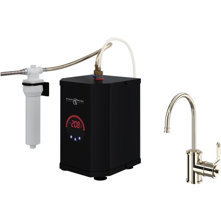 Perrin and Rowe Armstrong 0.5 GPM Hot and Cold Water Dispenser with Hot Water Filter Tank Polished Nickel