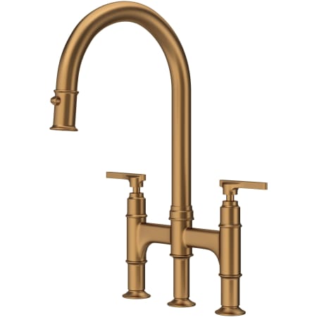Perrin and Rowe Southbank 1.8 GPM Widespread Bridge Pull Down Kitchen Faucet English Bronze