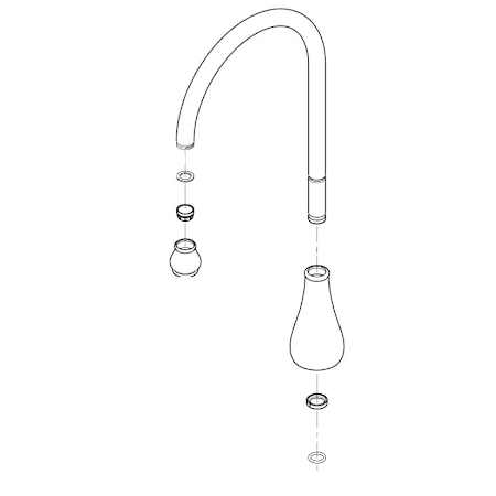 Pfister Treviso 26 Series Spout Sub Assembly Polished Chrome