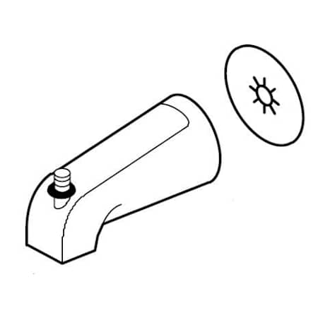 Pfister Tub Spout with Diverter Polished Brass