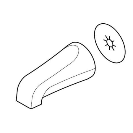 Pfister Tub Spout with Threaded Connection Brushed Nickel