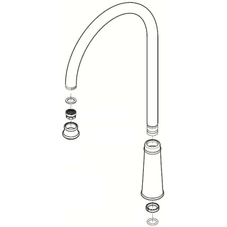 Pfister 26 Series Spout Sub Assembly Polished Chrome