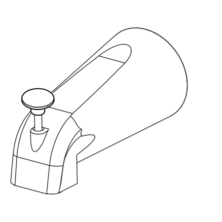 Pfister Replacement Diverter Tub Spout for the Pfister R89 Series Brushed Nickel