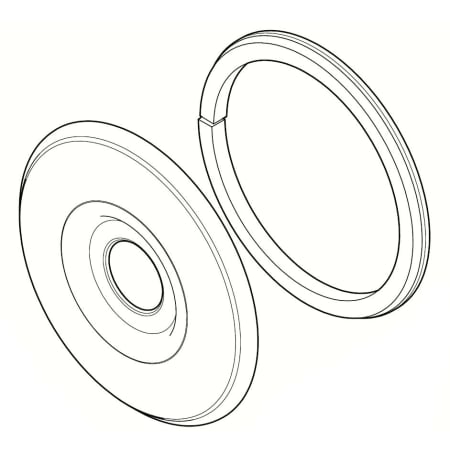 Pfister Avalon / Marielle R89 / 808 Series Tub and Shower Wall Flange PVD Brushed Nickel