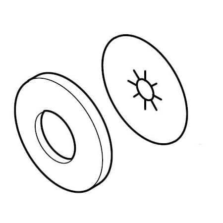 Pfister 01 / 03 / 05 / 07 Series Round Acrylic Knob Flange with Washer Polished Chrome