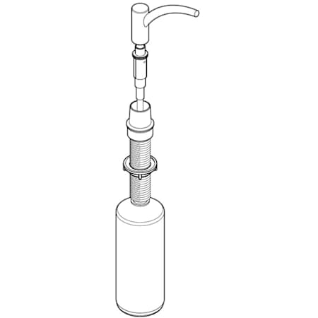 Pfister Parisa 42 Series Soap Dispenser with Bottle PVD Brushed Nickel