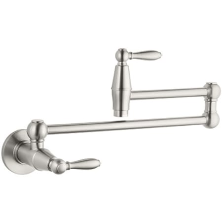 Pfister Port Haven 3.0 GPM Single Hole Wall Mounted Pot Filler Stainless Steel