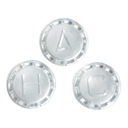 Pfister 1/4" Hot/Cold Plastic Button Set for Handles Clear