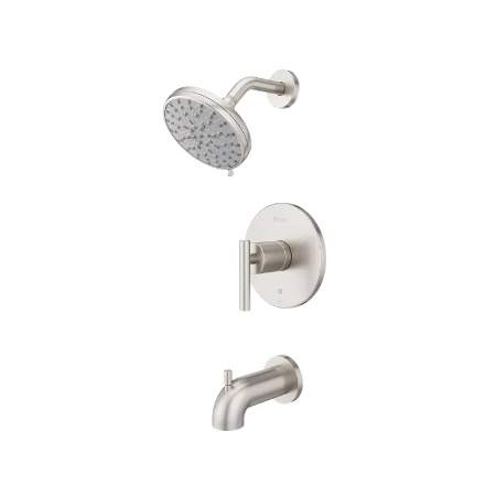 Pfister Zeelan Tub and Shower Trim Package with 1.8 GPM Multi Function Shower Head Brushed Nickel