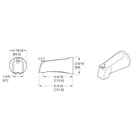 Pfister Arkitek Tub Spout Brushed Nickel