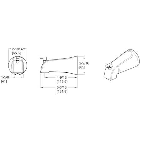 Pfister Arkitek Tub Spout Brushed Nickel
