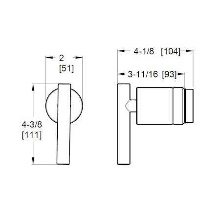 Pfister Replacement Handle for Pfister LG89-7NC Polished Chrome