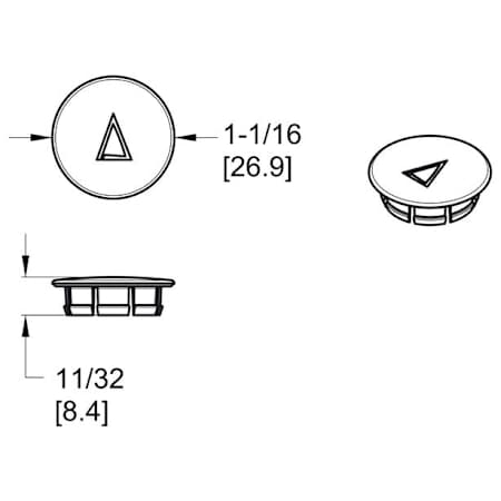 Pfister 01 Series Verve Acrylic Arrow Button N/A