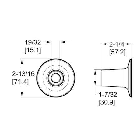 Pfister 01 / 03 / 13 / 15 Series Tub and Shower Handle Flange Polished Chrome