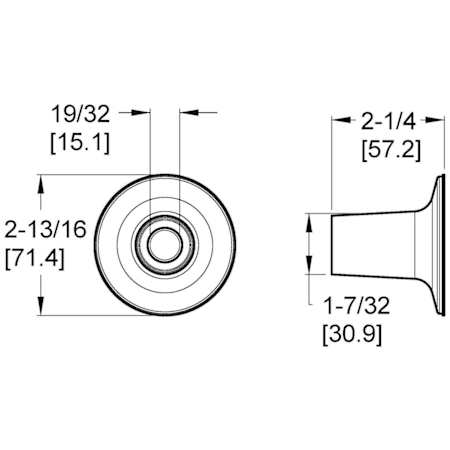 Pfister 01 / 03 / 13 / 15 Series Tub and Shower Handle Flange Polished Chrome