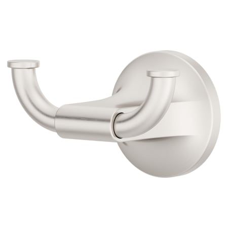 Pfister Pfirst Modern Double Robe Hook Rack with 2 Hooks Brushed Nickel