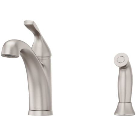 Pfister Lima 1.8 GPM Single Hole Kitchen Faucet with TiteSeal, Pfast Connect, Pforever Seal and Spot Defense Technologies - Includes Escutcheon and Side Spray Spot Defense Stainless Steel
