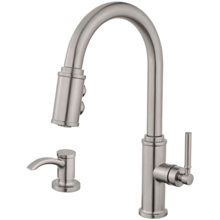 Pfister Kedzie 1.8 GPM Single Hole Pull Down Kitchen Faucet with AutoDock Sprayhead, Pfast Connect Installation and Pforever Seal Valve - Includes Escutcheon Stainless Steel