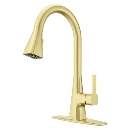 Pfister Frontera 1.8 GPM Single Hole Pull Down Kitchen Faucet Brushed Gold