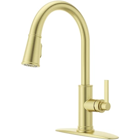 Pfister Havenridge 1.8 GPM Single Hole Pull Down Kitchen Faucet - Includes Escutcheon Brushed Gold