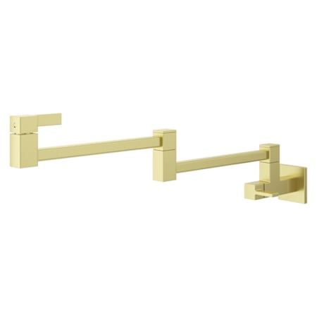 Pfister Modern Square 3.5 GPM Wall Mounted Single Hole Pot Filler Brushed Gold