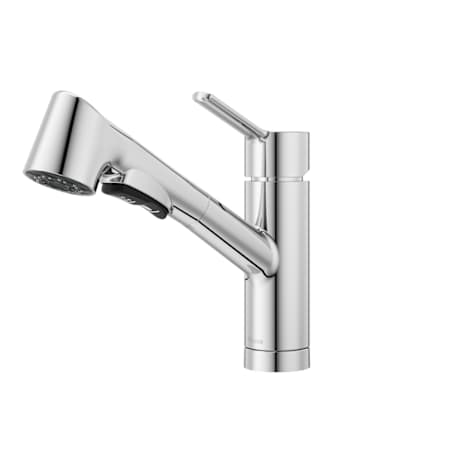 Pfister Pfirst Modern 1.5 GPM Single Hole Pull Out Kitchen Faucet Polished Chrome