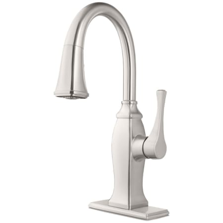 Pfister Briarsfield 1.8 GPM Single Hole Pull Down Bar Faucet with AccuDock Technology - Includes Escutcheon Stainless Steel