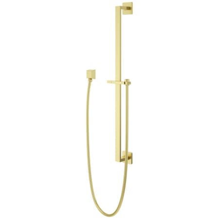 Pfister Modern Square 31-3/4" Adjustable Slide Bar with 60" Hose Brushed Gold