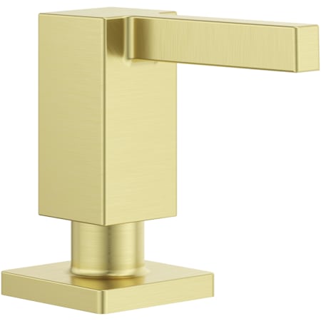 Pfister Modern Square Deck Mounted Soap Dispenser with 18 oz Capacity Brushed Gold