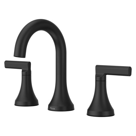 Pfister Vedra 1.2 GPM Widespread Bathroom Faucet with Pop-Up Drain Assembly Matte Black