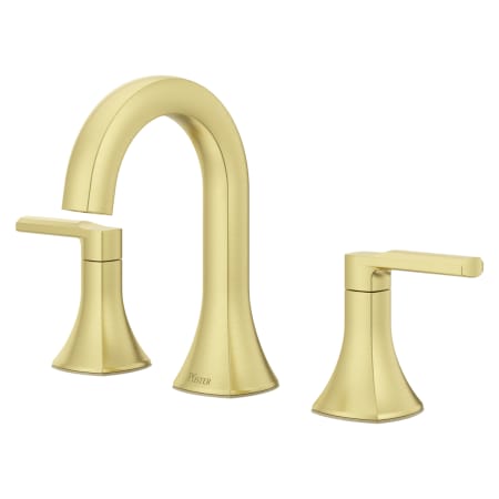Pfister Vaneri 1.2 GPM Widespread Bathroom Faucet with Pop-Up Drain Assembly Brushed Gold