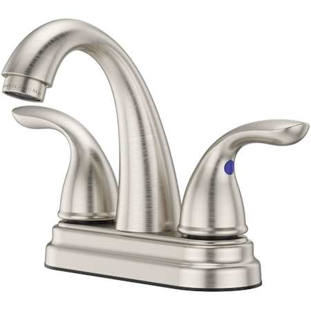 Pfister Pfirst Series 1.2 GPM Centerset Bathroom Faucet with Pforever Seal Technology and with Push & Seal Drain Assembly Brushed Nickel