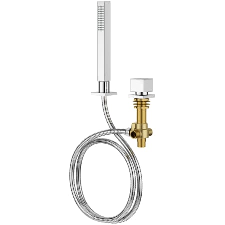 Pfister Verve 1.8 GPM Single Function Roman Hand Shower with Hose and Diverter Handle - Less Valve Polished Chrome
