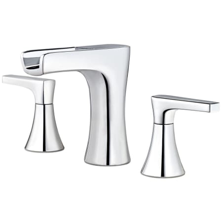 Pfister Kelen 1.2 GPM Widespread Bathroom Faucet with Waterfall Spout and Drain Assembly Polished Chrome
