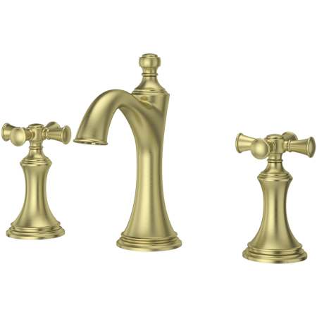 Pfister Tisbury 1.2 GPM Widespread Cross Handle Bathroom Faucet with Pop-Up Drain Assembly Brushed Gold