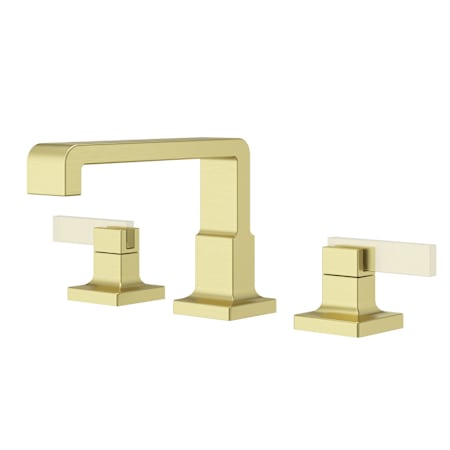 Pfister Verve 1.2 GPM Widespread Bathroom Faucet with Pop-Up Drain Assembly and Push & Seal and UltraSeal Technologies - Less Handles Brushed Gold