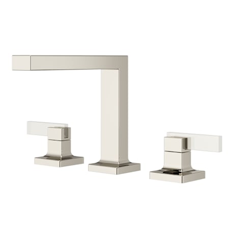 Pfister Verve 1.2 GPM Widespread Bathroom Faucet with Pop-Up Drain Assembly and Push & Seal and UltraSeal Technologies - Less Handles Polished Nickel