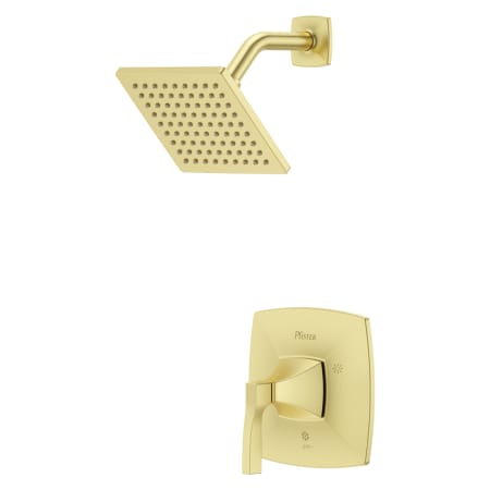 Pfister Holliston Shower Only Trim Package with 1.75GPM Single Function Shower Head Brushed Gold