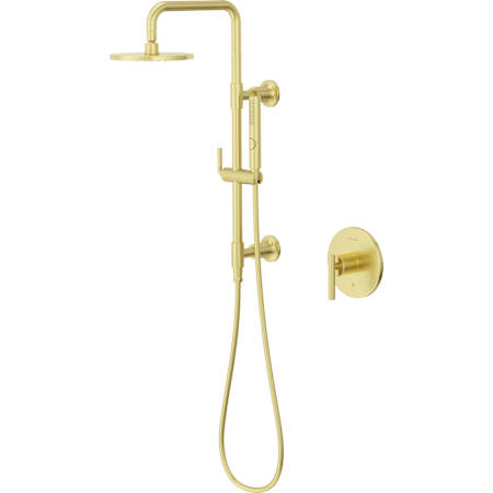 Pfister Contempra Pressure Balance Shower Trim with Shower Column and 10" Showerhead Brushed Gold
