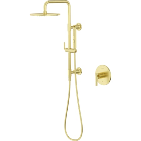 Pfister Contempra Pressure Balance Shower Trim with Shower Column and 10" Showerhead Brushed Gold
