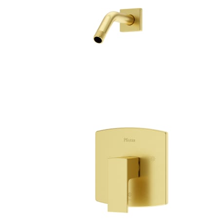 Pfister Pfirst Modern Shower Only Trim Package - Less Shower Head and Valve Brushed Gold