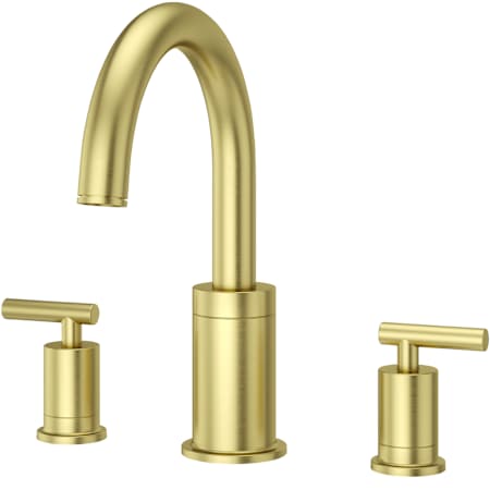 Pfister Contempra Deck Mounted Roman Tub Faucet Trim with Metal Lever Handles Brushed Gold